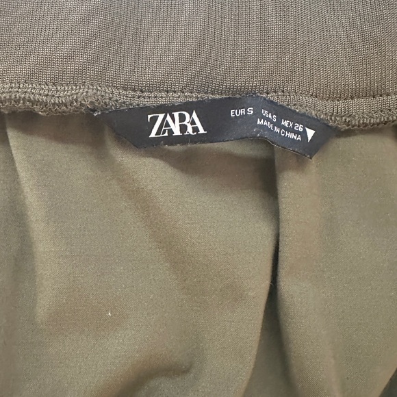 ZARA Olive Green Zip-Up Dress - Picture 11 of 16